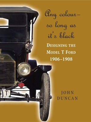 cover image of Any Colour &#8211; So Long As It's Black